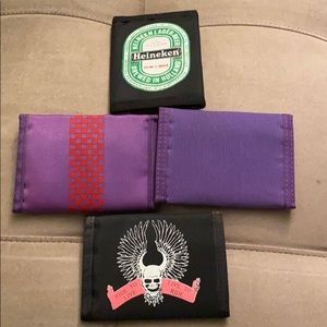 Silk screened vintage wallet lot